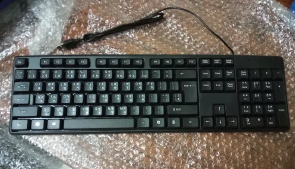 Ultra-Slim Designed Usb Computer Desktop Keyboard With Bangla Alphabets - Sleek And Functional Keyboard For Desktop Use - Image 3